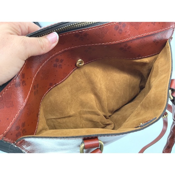 Patricia Nash Cognac Leather Satchel Crossbody w/ Dust‎ Bag & Papers - Picture 7 of 11